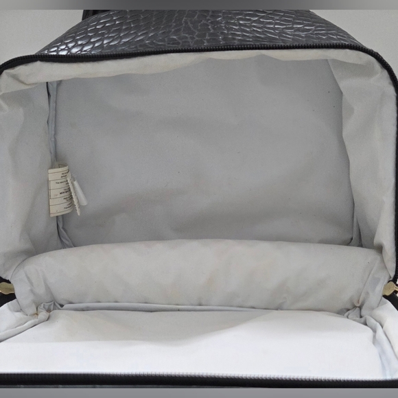 Fit + Fresh Black Croc-Embossed Insulated Lunch Tote / Carry Bag - Picture 7 of 7